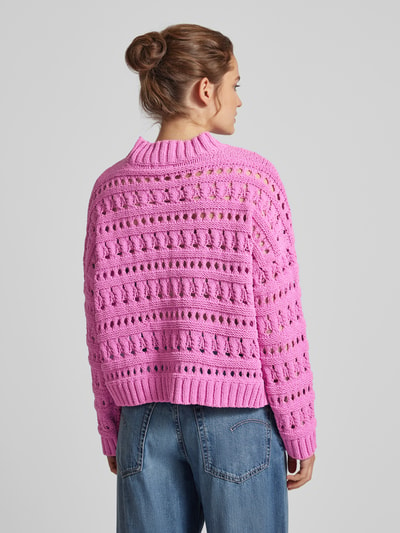 Only Pullover mit Lochmuster Modell 'LEAH' Pink 5