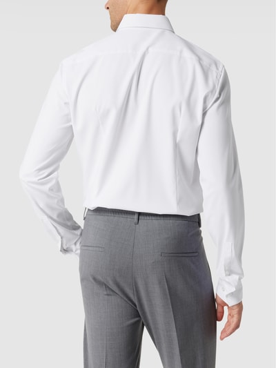 Jake*s Slim Fit Slim Fit Business-Hemd mit Stretch-Anteil und extra langem Arm Weiss 5