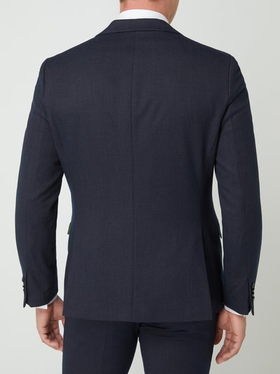 MCNEAL Slim Fit Sakko Flex Suit mit Webmuster  Marineblau 5