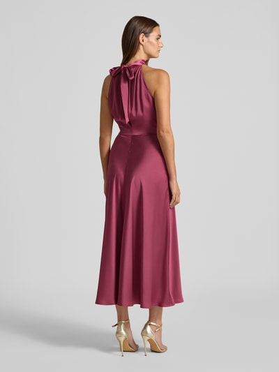 Samsøe Samsøe Cocktailjurk met halter Lichtrood - 5