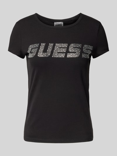 Guess Activewear T-Shirt mit Label-Detail Modell 'KIARA' Black 2