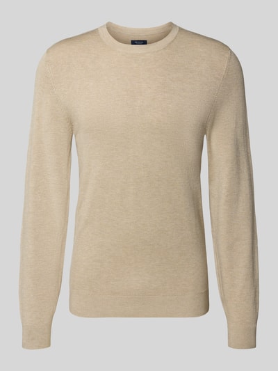 MCNEAL Strickpullover mit gerippten Abschlüssen Mud Melange 2