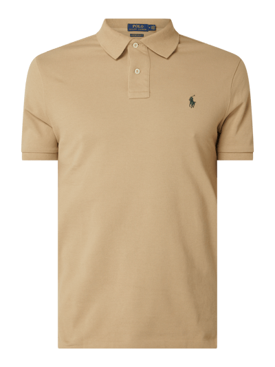 Polo Ralph Lauren Koszulka polo o kroju custom slim fit z bawełny Khaki 2