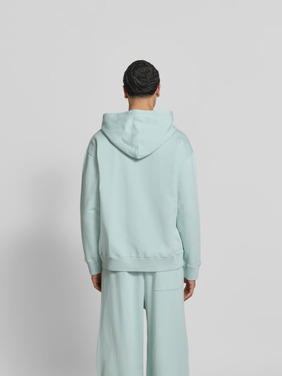MM6 Maison Margiela Regular Fit Hoodie mit Logo-Detail Helltuerkis 5