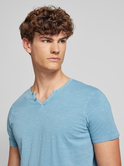 Blend T-shirt z dekoltem serafino Jasnoniebieski 3