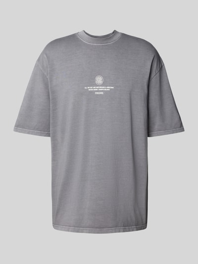 Pegador Oversized T-Shirt mit Label-Print Modell 'BAYLOR' Anthrazit 2