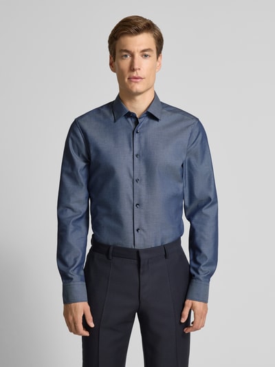 ETERNA Koszula biznesowa o kroju regular fit z czystej bawełny model ‘Kent’ Królewski niebieski 4