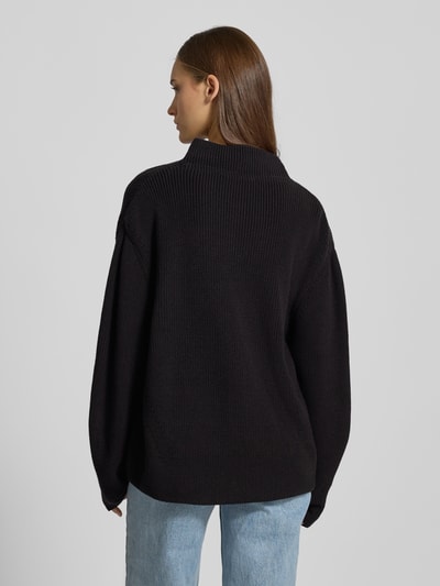 Tommy Jeans Relaxed Fit Strickpullover aus reiner Baumwolle Black 5