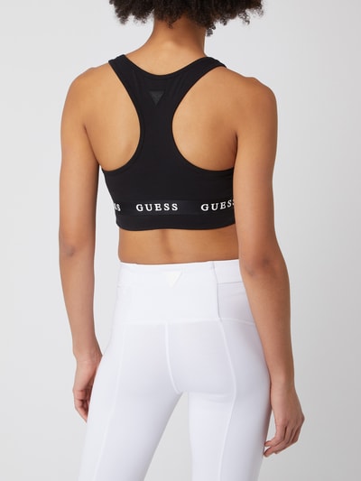 Guess Activewear Stanik z mieszanki bawełny ekologicznej  Czarny 5