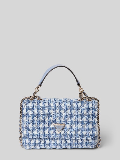 Guess Handtas met labelapplicatie, model 'GIULLY' Blauw - 2