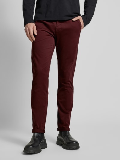 BOSS Orange Slim fit chino met steekzakken Bordeaux - 4