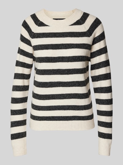 Vero Moda Weicher Langarm Pullover mit Rundhalsausschnitt Modell 'DOFFY' Offwhite 2