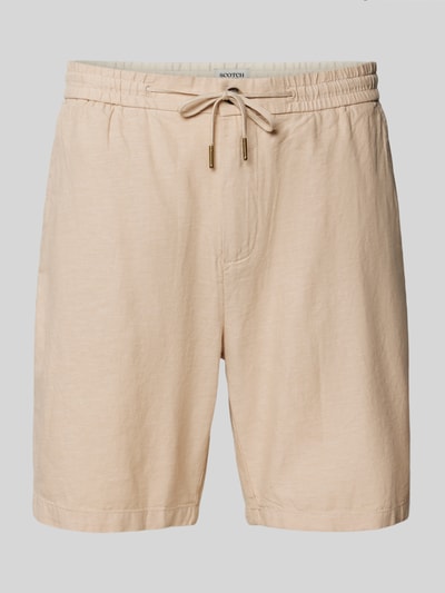 Scotch & Soda Regular Fit Shorts aus Baumwoll-Leinen-Mix Modell 'Seasonal core' Beige 2