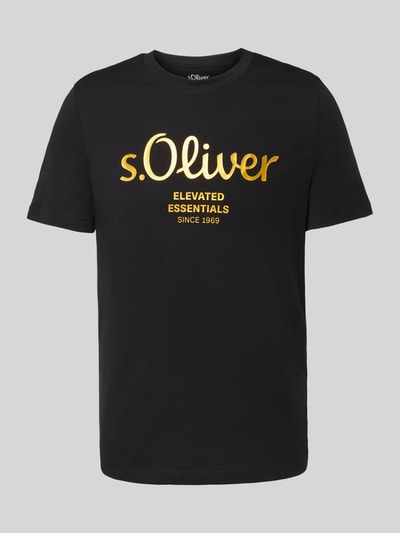 s.Oliver RED LABEL Regular Fit T-Shirt aus reiner Baumwolle Black 2