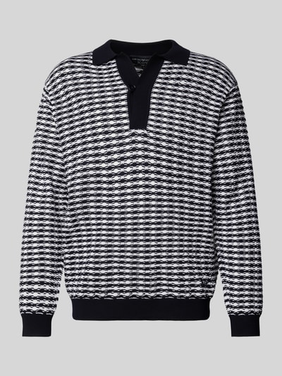 Emporio Armani Regular Fit Wollpullover aus Schurwolle mit Umlegekragen Weiss 2
