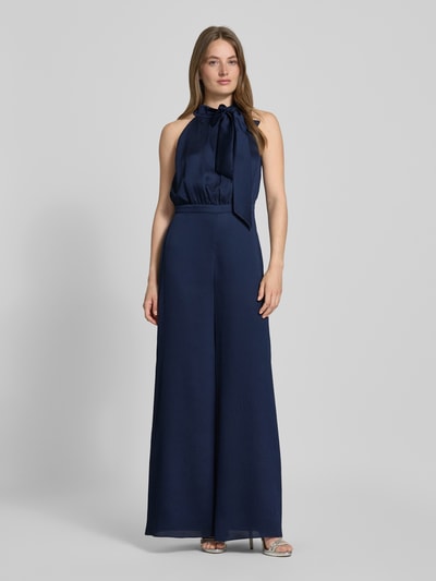 Swing Jumpsuit met opstaande kraag Marineblauw - 4