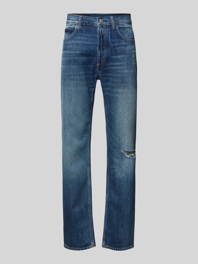 Hugo Blue Regular Fit Jeans im Destroyed-Look Modell 'Jonah' Dunkelblau 1