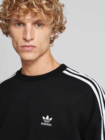 adidas Originals Oversized sweatshirt met ribboorden Zwart - 3