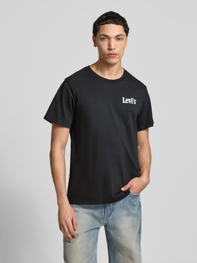 Levi's® T-shirt o kroju relaxed fit z czystej bawełny Czarny 4