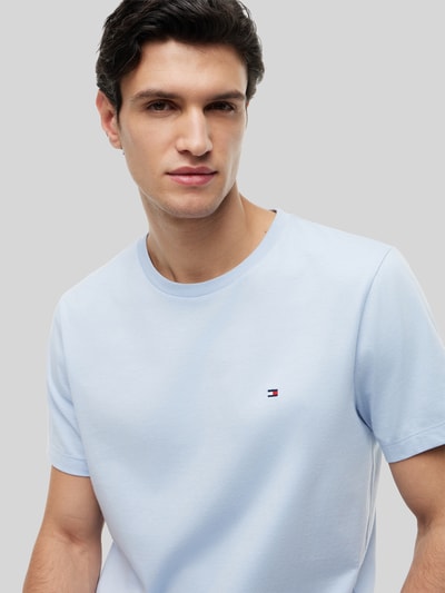 Tommy Hilfiger Regular Fit T-Shirt aus reiner Baumwolle Hellblau 3