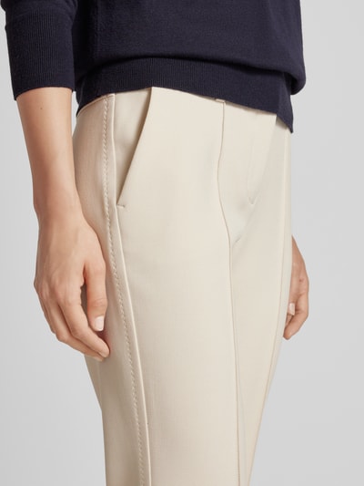 Cambio Stoffen broek met vaste persplooien, model 'FARAH' Beige - 3