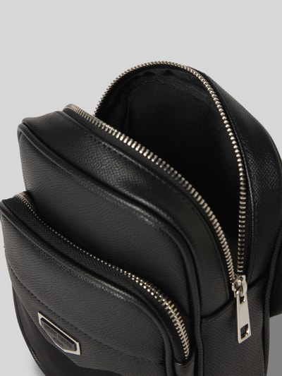 Antony Morato Crossbody Bag mit Strukturmuster Modell 'Reporter' Black 4
