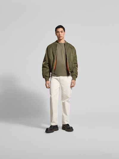 Officine Générale Regular Fit T-Shirt aus reiner Baumwolle Oliv 1