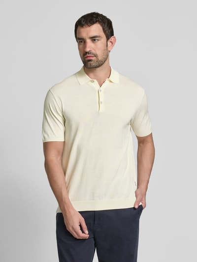 PEOPLE OF SHIBUYA Poloshirt mit Seitenschlitzen Modell 'NITO' Kitt 4