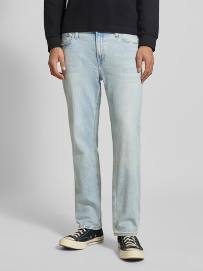JACK & JONES Straight fit Jeans van Katoenmix Model 'CLARK ORIGINAL' Lichtblauw - 4