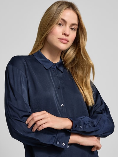 MSCH Copenhagen Regular fit overhemdblouse met viscose, model 'Sandelina' Marineblauw - 3