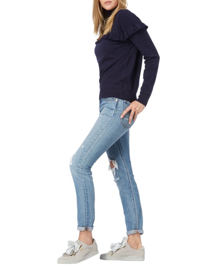 Vero Moda Pullover mit Volantbesatz Marine 1