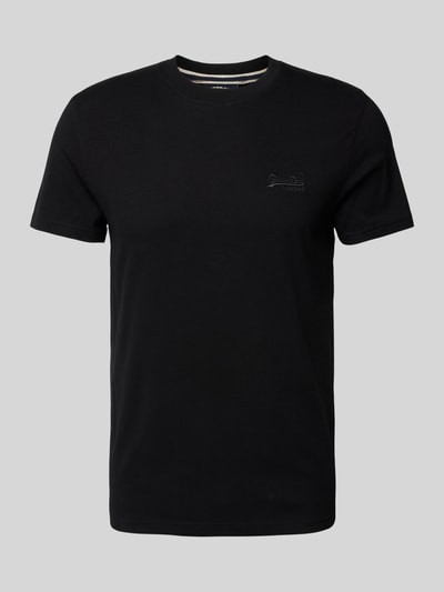 Superdry T-shirt z wyhaftowanym logo Czarny 2