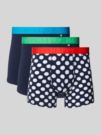 Happy Socks Boxershort met elastische band in een set van 3 stuks Marineblauw - 1