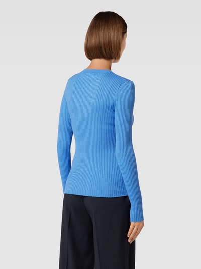 Selected Femme Shirt met lange mouwen en ribstructuur, model 'LYDIA' Hemelblauw - 5