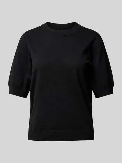 YAS Gebreide pullover met 1/2-mouwen, model 'LENA' Zwart - 2