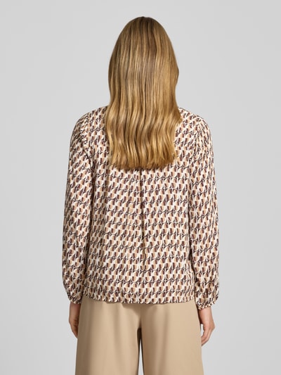 ZABAIONE Blusenshirt aus Viskose mit Tunika-Kragen Modell 'Ha44nna' Mittelbraun 5