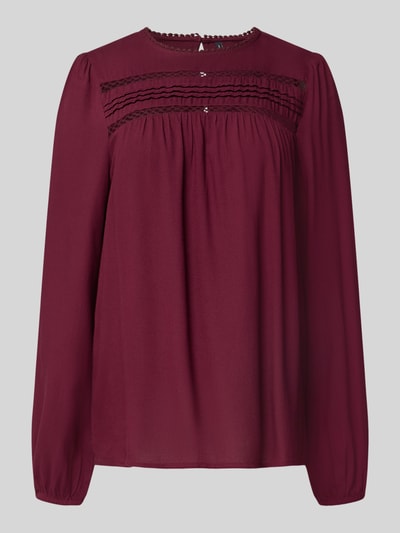Vero Moda Regular fit blouse met lange mouwen van pure viscose, model 'DEBBIE' Bordeaux - 2