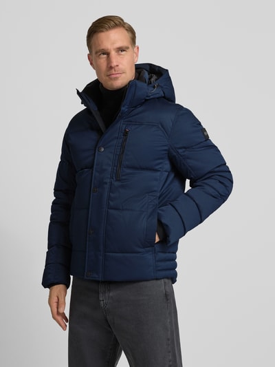 Tom Tailor Kurtka pikowana o kroju regular fit z kapturem Granatowy 4