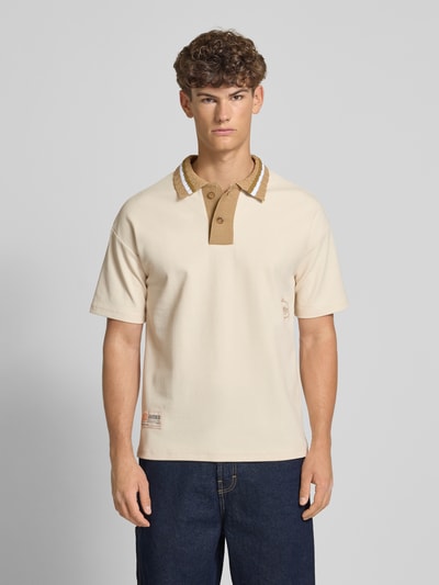 ANOTHER COTTON LAB Poloshirt mit Label-Stitching Beige 4