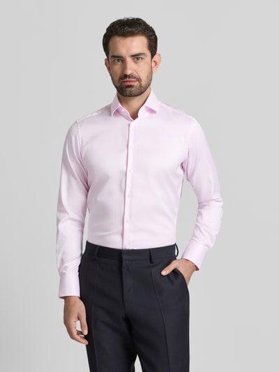 Christian Berg Men Regular fit zakelijk overhemd van katoen met haaikraag Lichtroze - 4