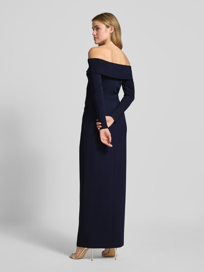 Lauren Ralph Lauren Avondjurk met carmenhals, model 'SAKARIS' Marineblauw - 5