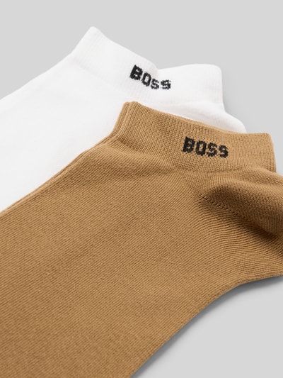 Produktfoto, Sneaker-Socken aus Baumwoll-Mix im 2er-Pack Modell '2P AS UNI CC' von BOSS, unifarben, feinstrick, Label Print am Bund, elastisch