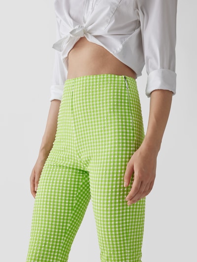 MSGM Radlerhose mit Vichy-Karo Hellgruen 3