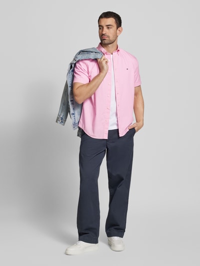 Tommy Hilfiger Regular Fit Freizeihemd mit Button-Down-Kragen Modell 'FLEX' Rosa 1