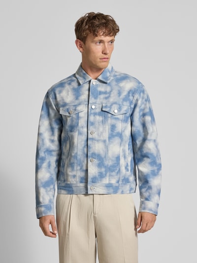 Les Deux Jeansjacke mit Brusttaschen Modell 'Rally Cloud' Marine 4