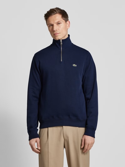 Lacoste Sweatshirt mit Troyer-Kragen Marine 4