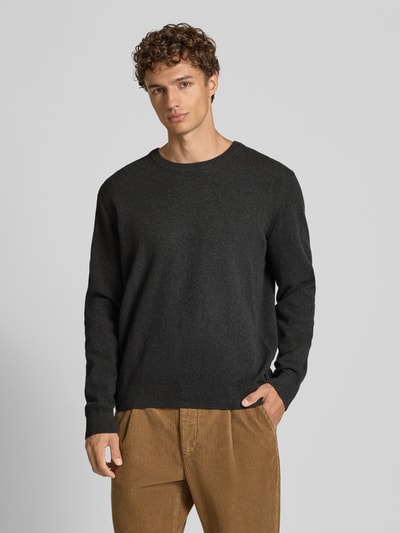 Tom Tailor Regular fit gebreide pullover van zuiver katoen Donkergrijs - 4
