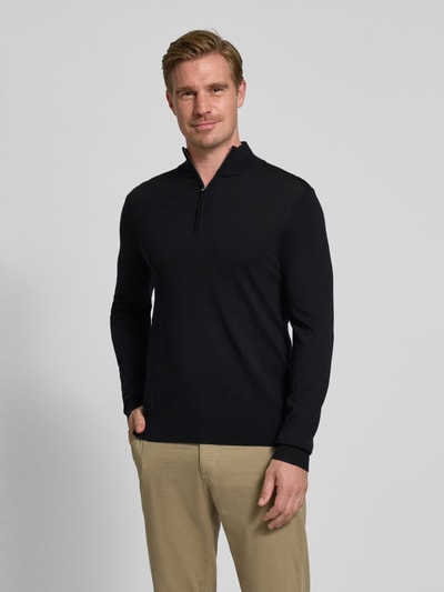 SELECTED HOMME Regular fit schipperstrui van zuivere merinowol, model 'TRAY' Zwart - 4