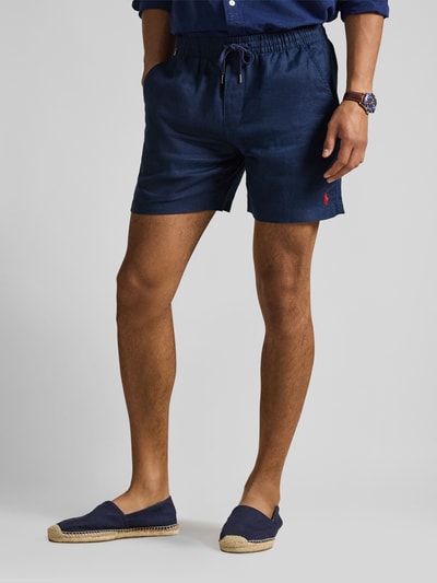 Polo Ralph Lauren Leinenshorts mit Tunnelzugbund und Logo Stitching Marine 4
