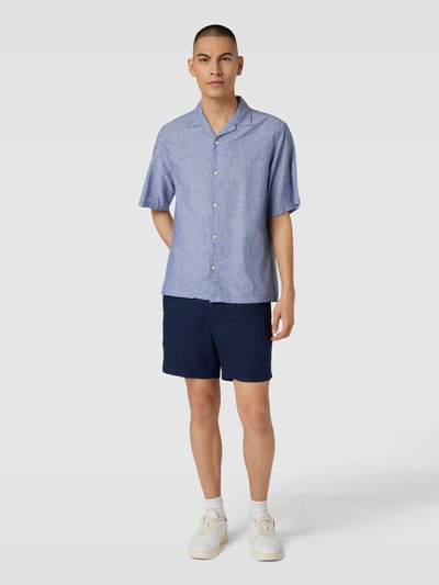 Jack & Jones Premium Koszula casualowa z dodatkiem lnu i wzorem w paski model ‘SUMMER’ Ciemnoniebieski 1